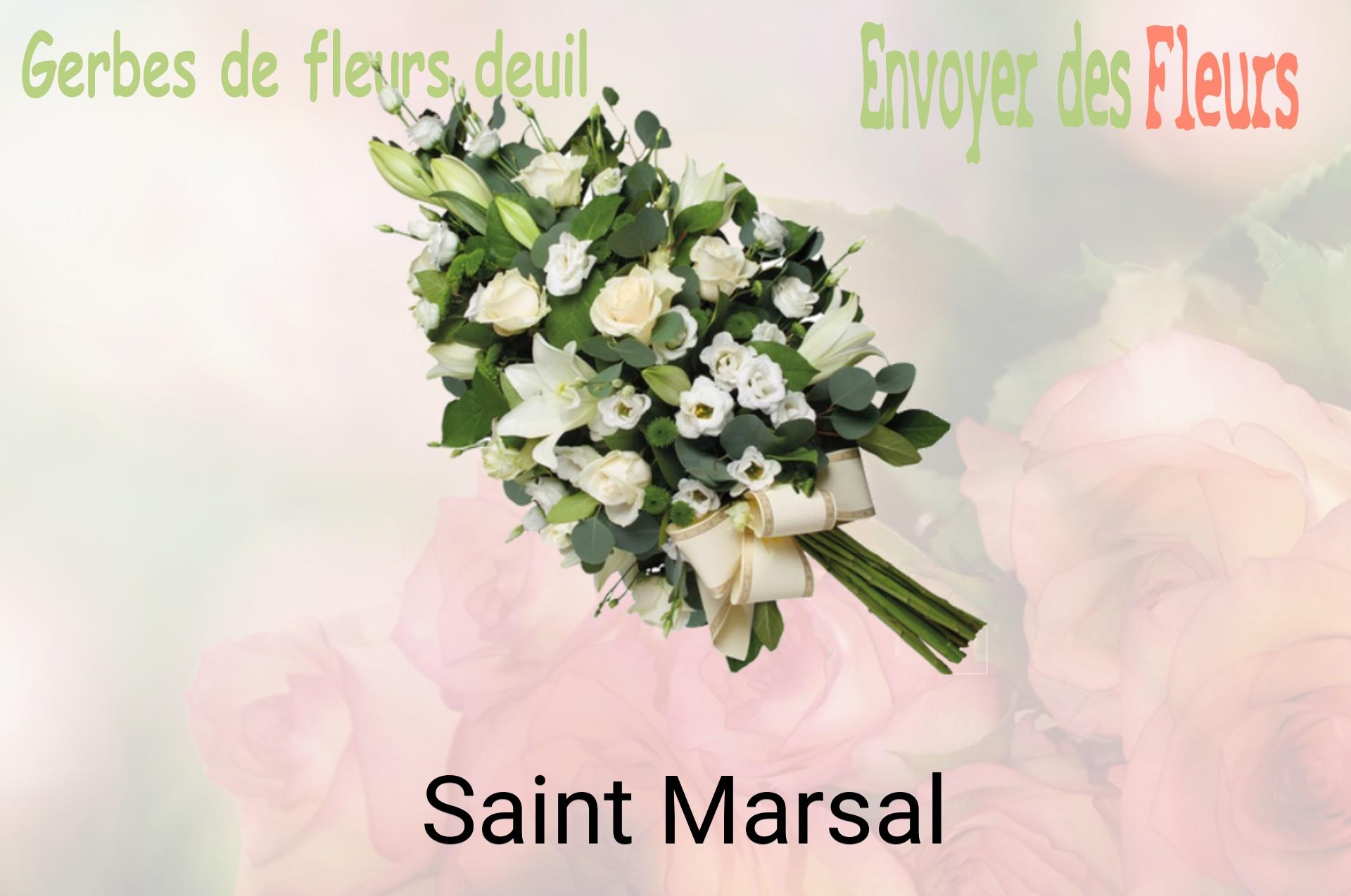 Gerbe de fleurs de deuil livrée à Saint-Marsal